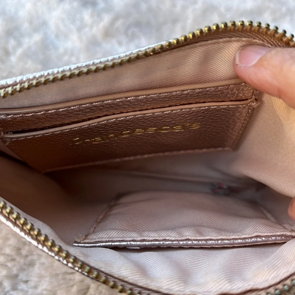 Francesca’s Rose Gold Clutch Wristlet